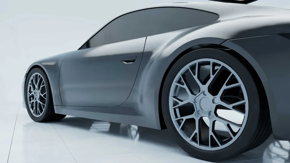 Student 3D car model, studio render